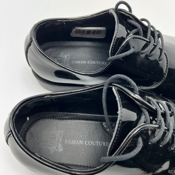 Fabian Couture S110-M Black Upper Plain Toe Derby Mens 10.5M Dress Shoes - Picture 6 of 9